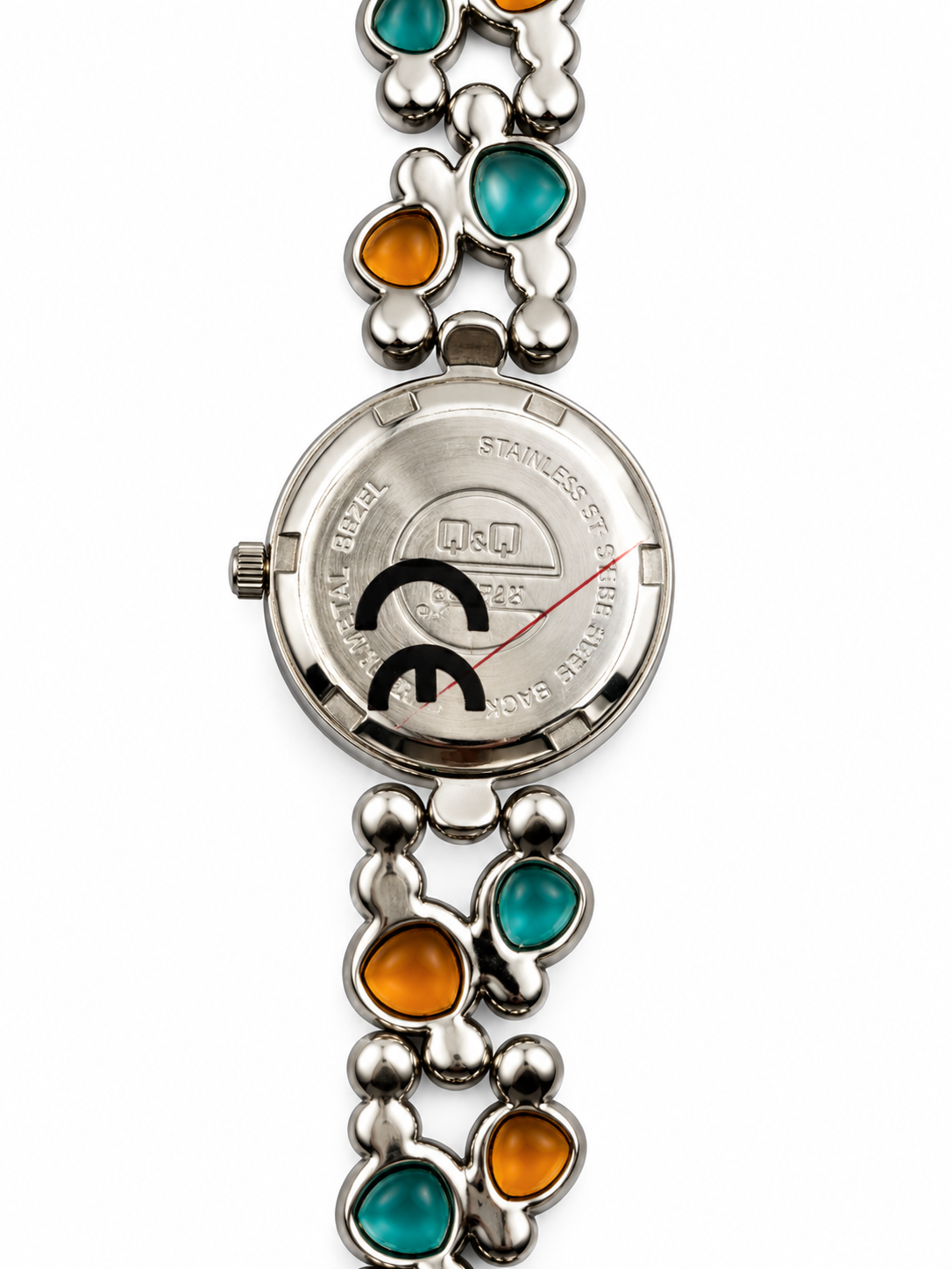 Orologio gioiello Q&Q – Riflessi di tramonto con bracciale multicolore