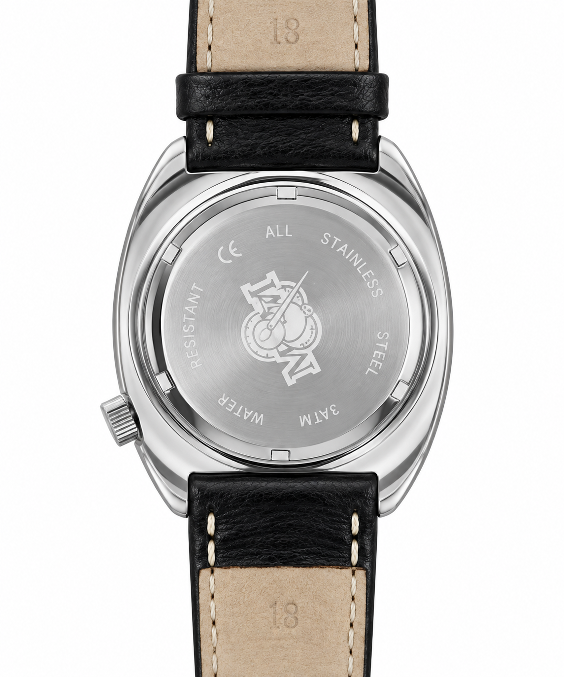 M&M Primo Emporio 21-68 – Orologio Uomo Donna Acciaio Quarzo 3ATM Cinturino Pelle | Quadrante Nero, Bianco