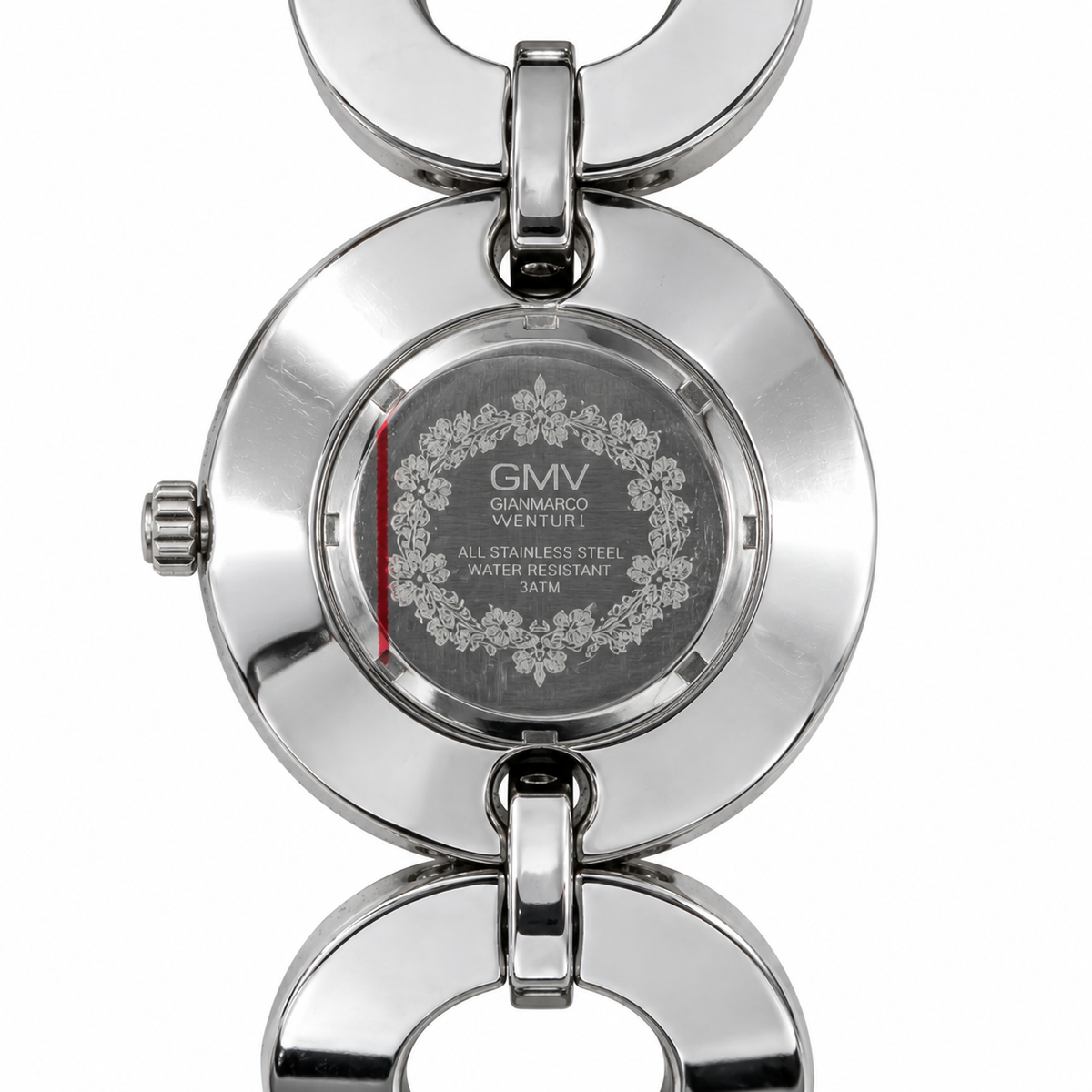 Orologio GMV Gianmarco Venturi «Cerchi di Luce» – Bracciale argentato e quadrante nero