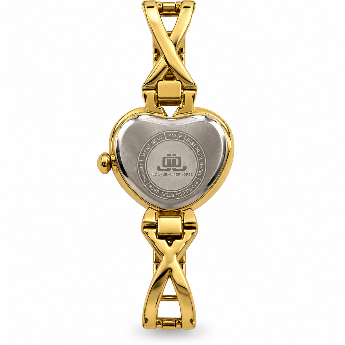 Orologio donna JLO by Jennifer Lopez a cuore color oro con strass e bracciale intrecciato