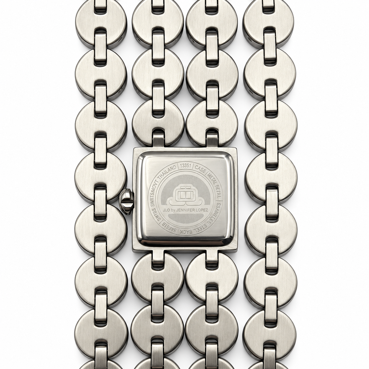 Orologio donna JLO by Jennifer Lopez con cassa quadrata e bracciale a dischi luminosi