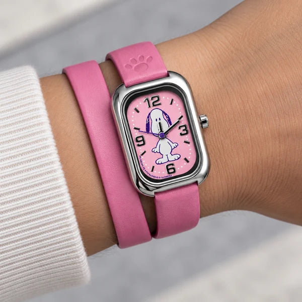 Orologio Snoopy Peanuts – Cassa Acciaio Cinturino Silicone Quarzo | Viola, Turchese o Rosa