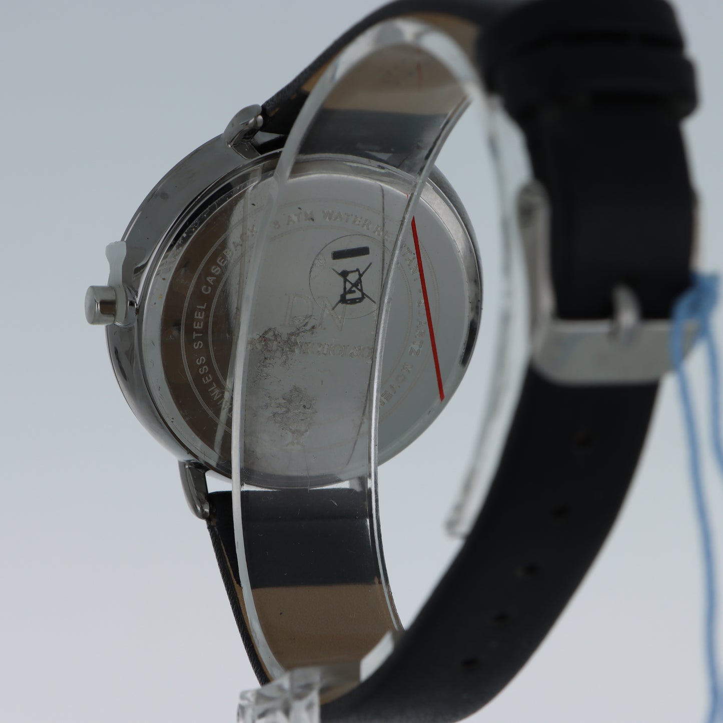 David Nicholson DN – Orologio Donna Quadrante Bicolore Nero e Glitter Argento con Cinturino Pelle Nera