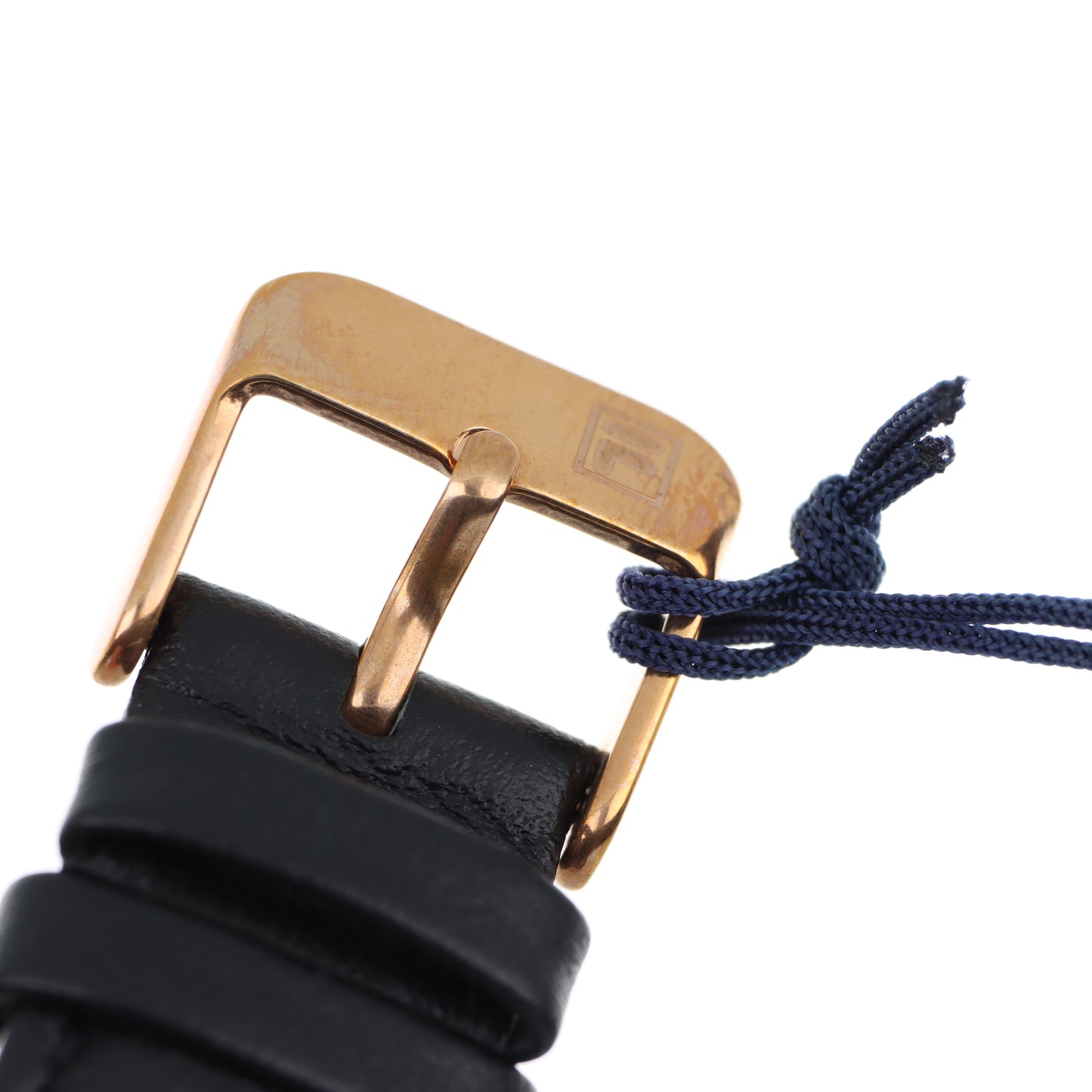 FILA Heritage Watch – Quadrante Nero Geometrico, Cassa Rose Gold e Cinturino in Pelle Nera