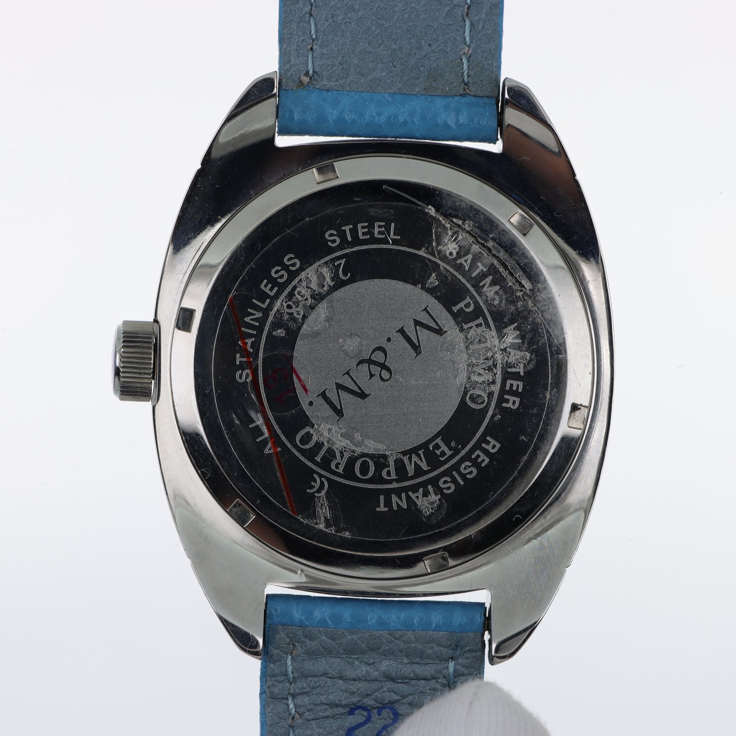 Orologio M&M Primo Emporio 21-68 World Time - Fuso Orario Mondiale e Cinturino Azzurro