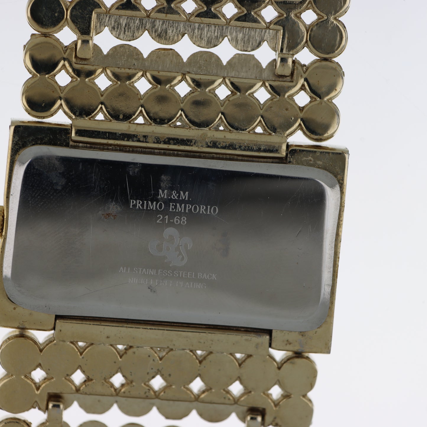 M&M Primo Emporio 21-68 Orologio Donna Rettangolare Oro Cristalli Quartz