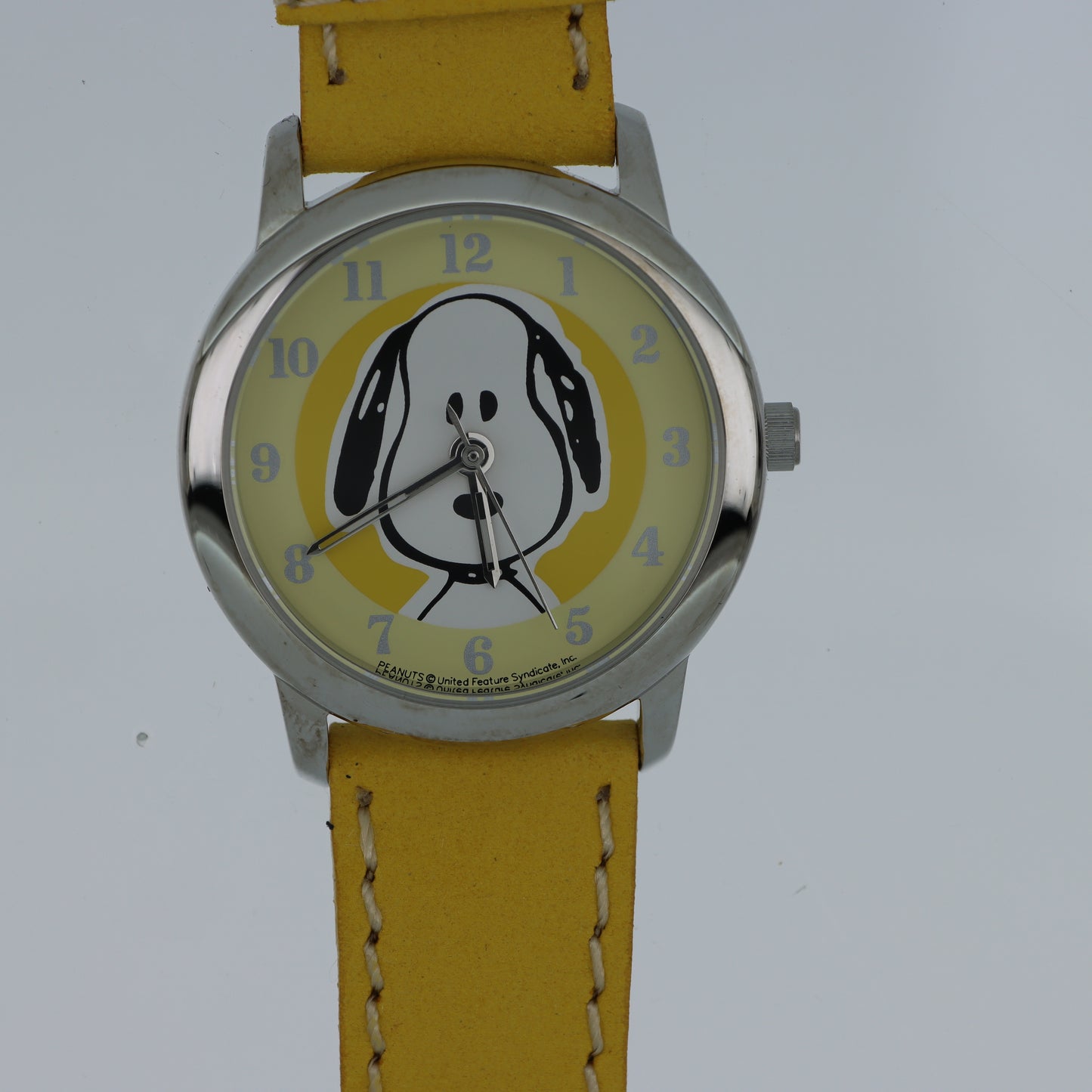 Peanuts Snoopy Orologio – Face Edition Quadrante Giallo Cinturino Pelle