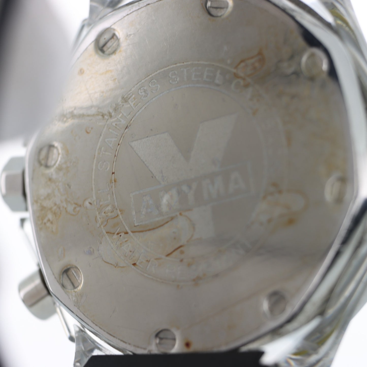 Anyma – Orologio Cronografo Cassa Trasparente Stile Royal Oak Quadrante Nero con Data