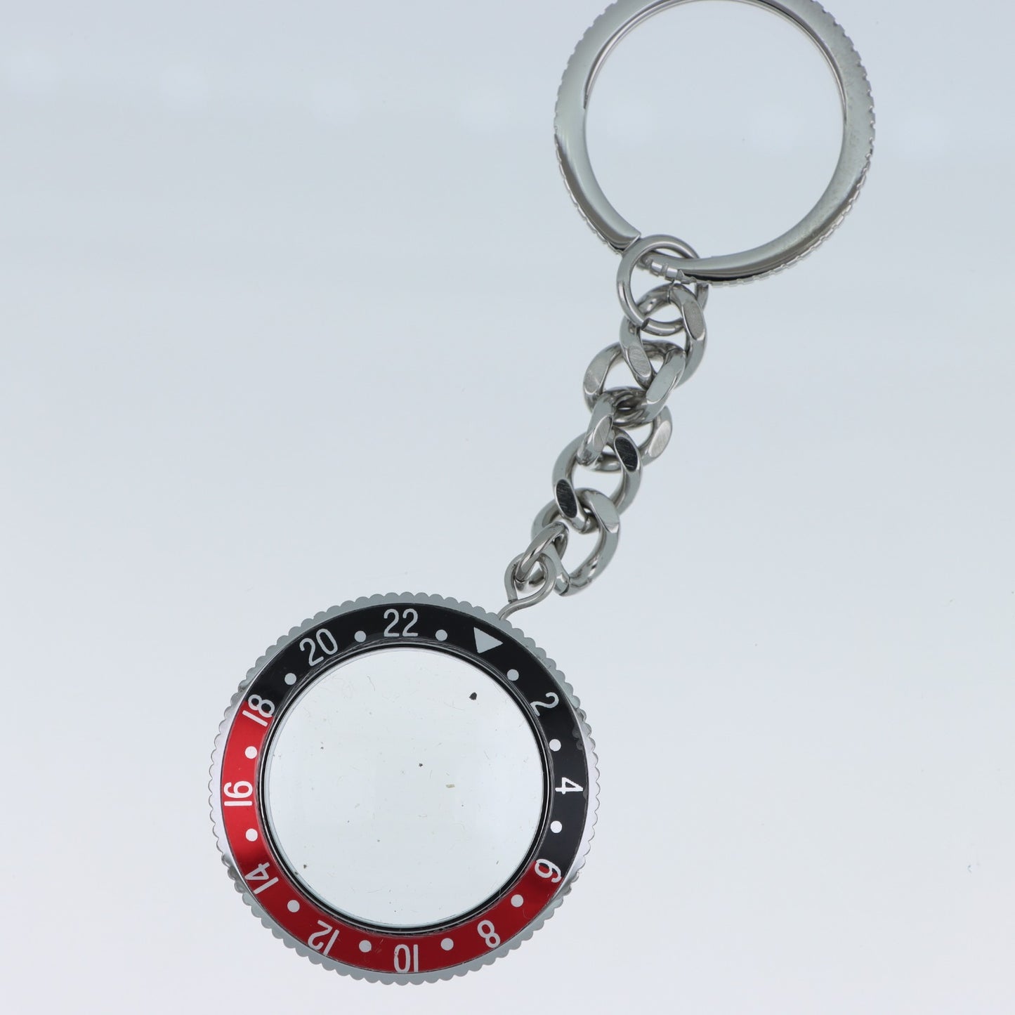 Portachiavi Lente di Ingrandimento per Orologiai – Ghiera GMT Nero e Rosso
