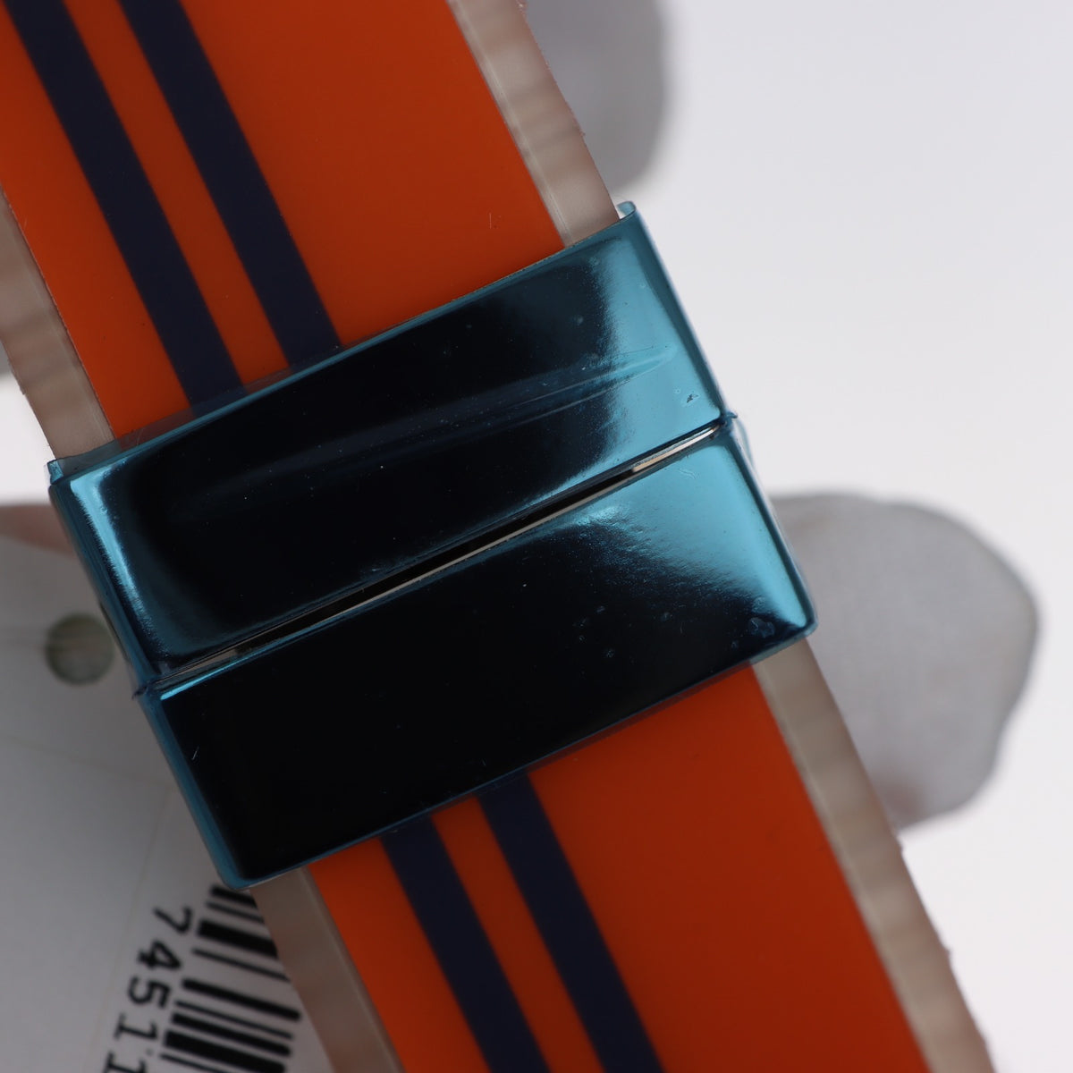 United Colors of Benetton – Orologio Digitale Arancione con Strisce Navy