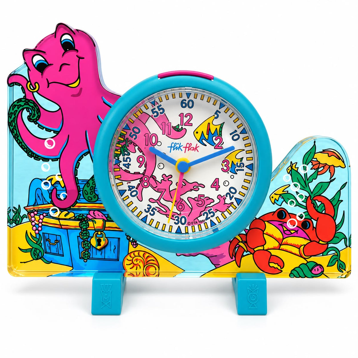 Flik Flak Sveglia Bambini Animali Marini Azzurra