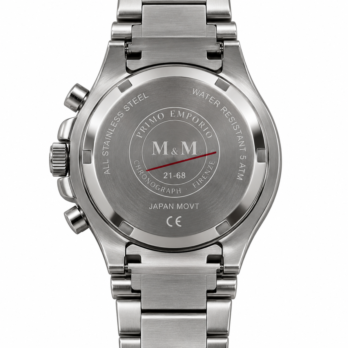 M&M Primo Emporio Cronografo Urban Steel quadrante bianco
