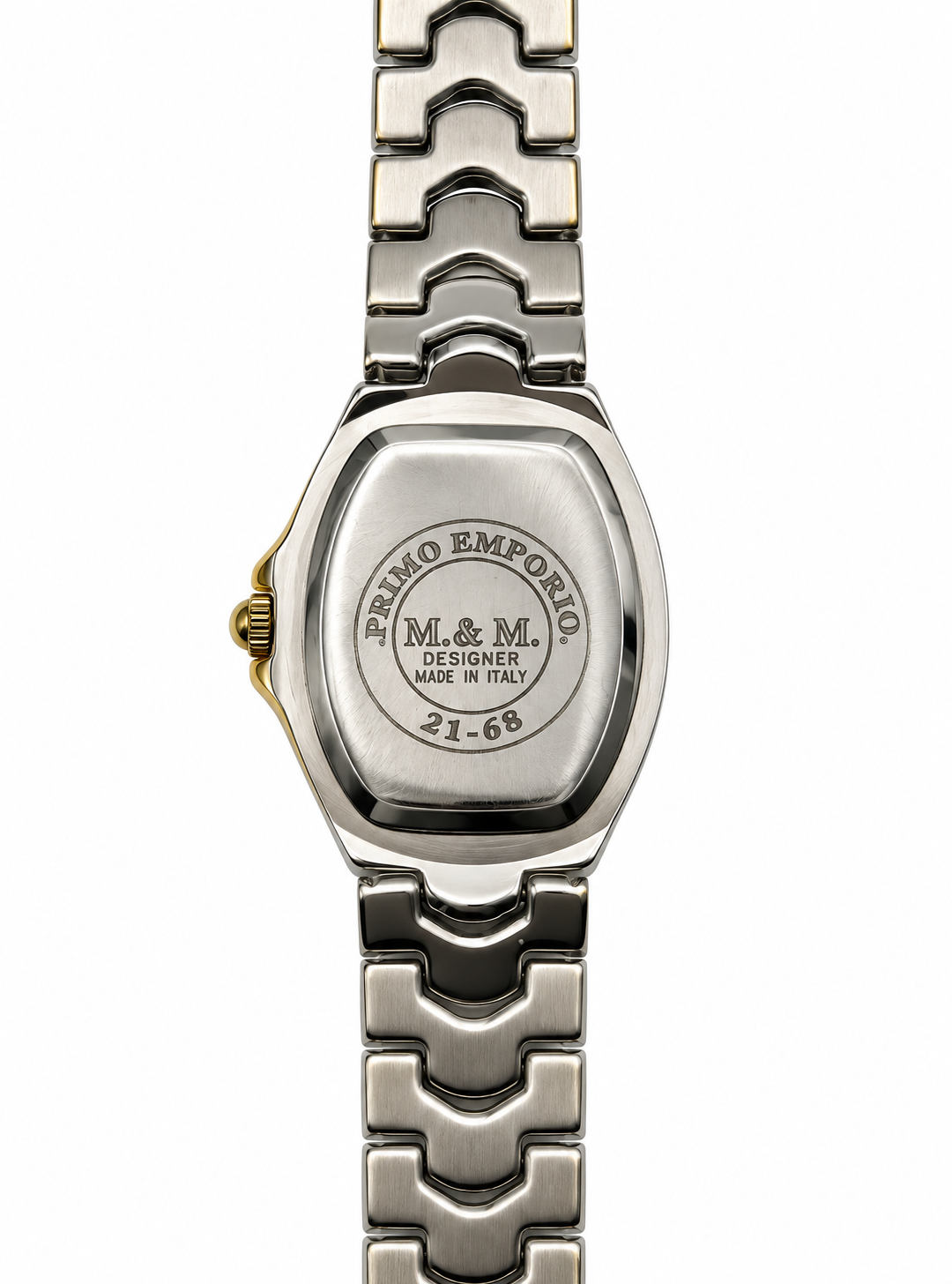M&M Primo Emporio 21-68 – Orologio Donna Tonneau Gold Bracciale Bicolore Quarzo | Nero o Blu Notte