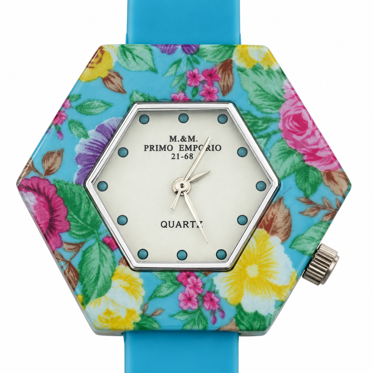 M&M Primo Emporio 2-68 Hexagon Floral – Orologio donna floreale in 9 colori