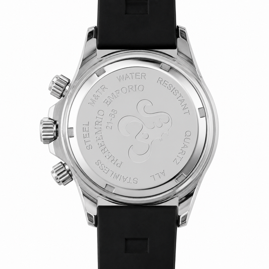 M&M Primo Emporio Sport Chrono 21-68 – Cassa Acciaio Quadrante Nero/Arancio