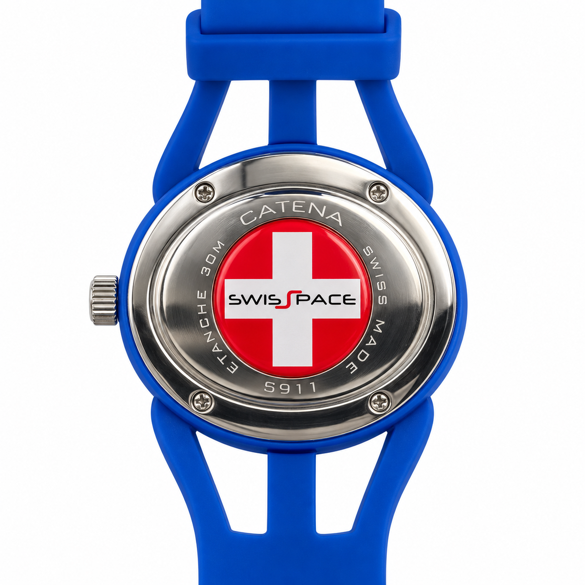 Orologio Catena SwisSpace S911 blu con pipistrelli argentati