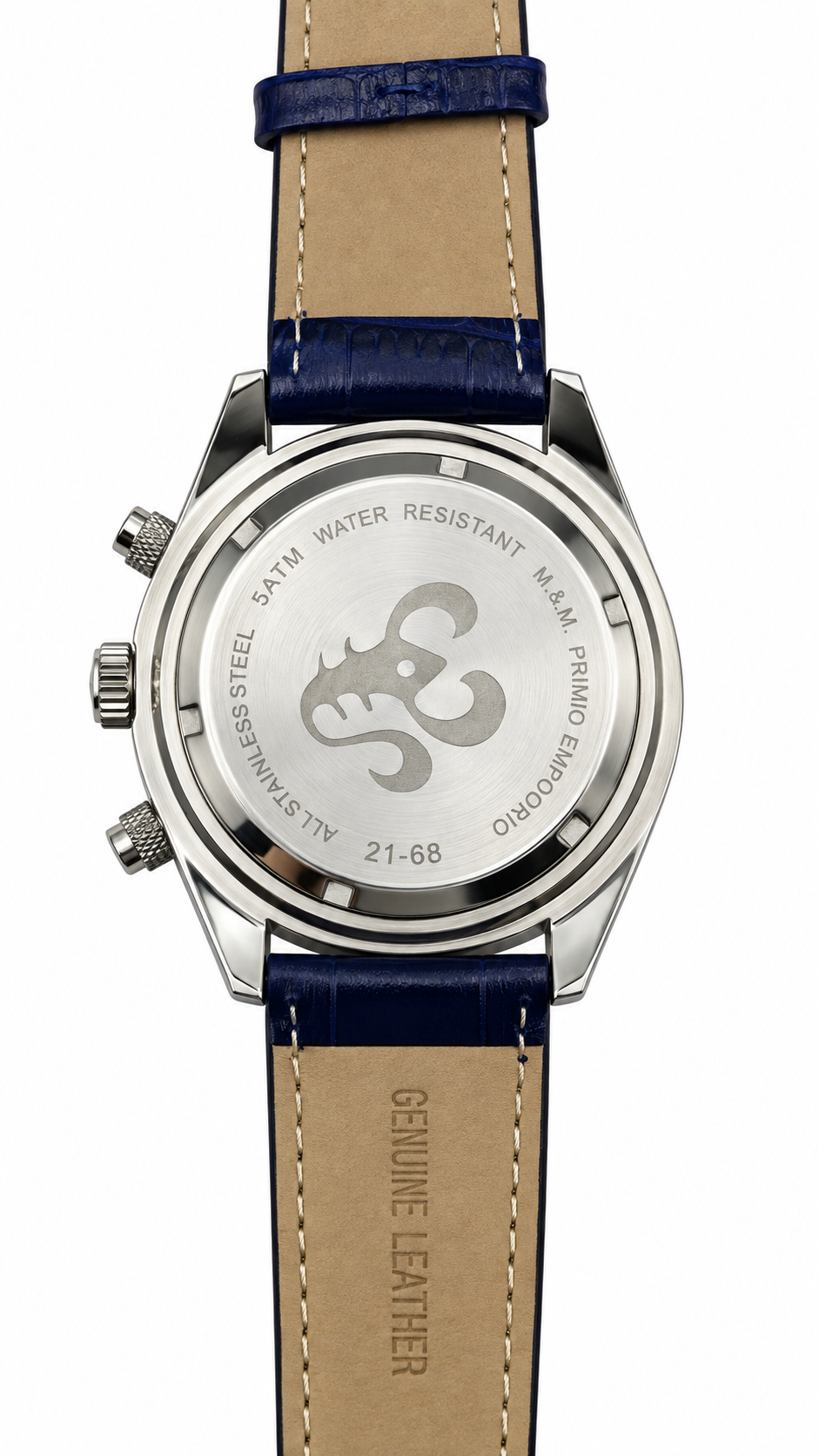 M&M Primo Emporio 21-68 – Cronografo Blu Lunetta Cannellé Cinturino Pelle Blu