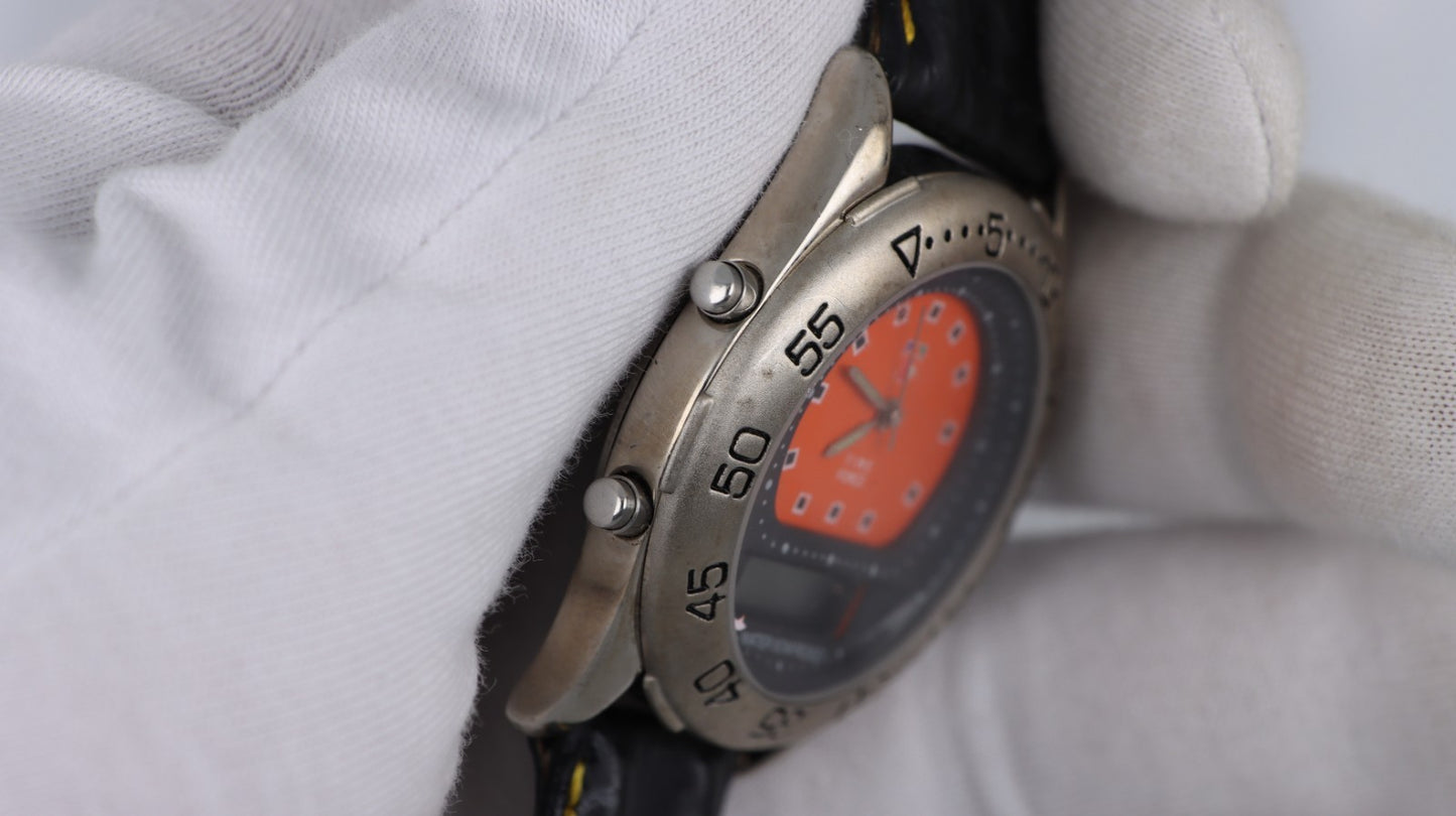 Time Force Vintage Ana-Digi Quartz Arancione Diver Style 50M Uomo