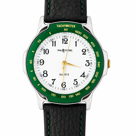 Philip Esterel – Orologio Uomo Tachymeter Verde Quartz