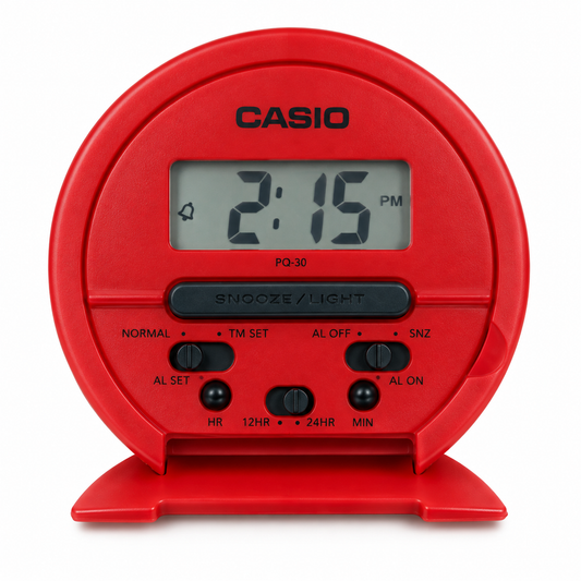 Casio PQ-32B Sveglia Digitale LCD da Comodino – Multifunzione, Allarme, Snooze