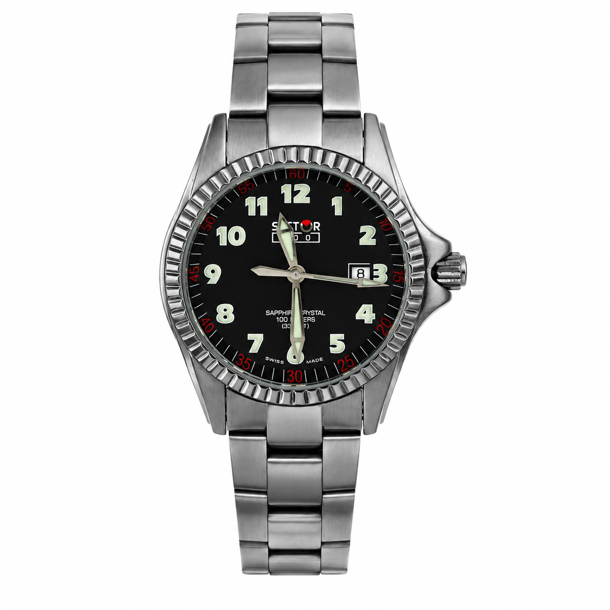 Orologio Sector 100 – Swiss Made Sapphire Crystal 100 Metri