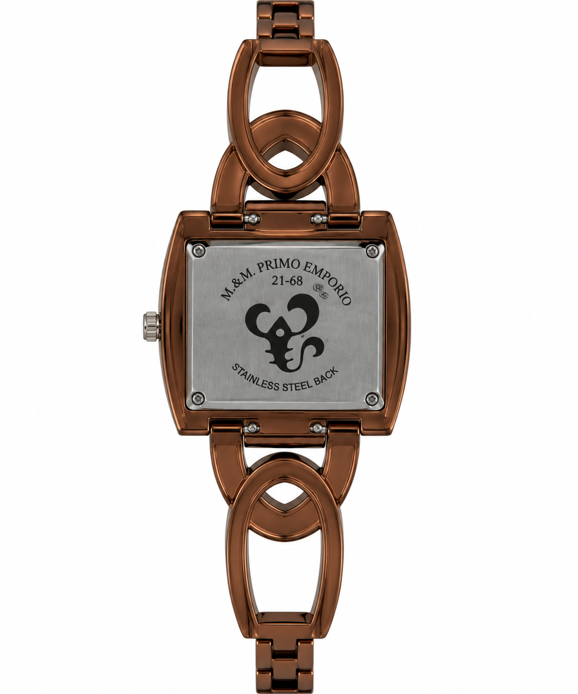 M&M Primo Emporio 21-68 – Orologio Donna Bracciale Rigido Cristalli Pavé Cassa Scheletrata | Nero, Viola, Blu, Verde, Marrone