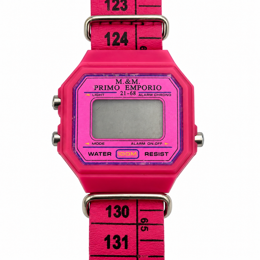 M&M Primo Emporio 21-68 digitale, cassa Fucsia, cinturino a metro Fucsia