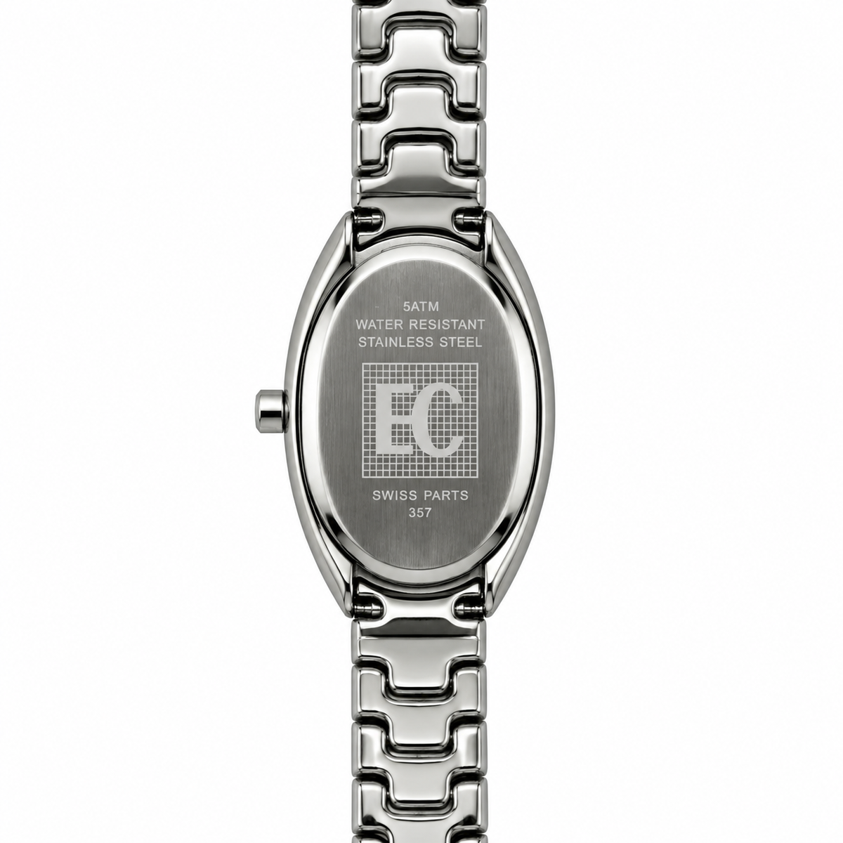 Enrico Coveri — Orologio Donna Ovale Madreperla Blu Bracciale Pavé Cristalli Argento