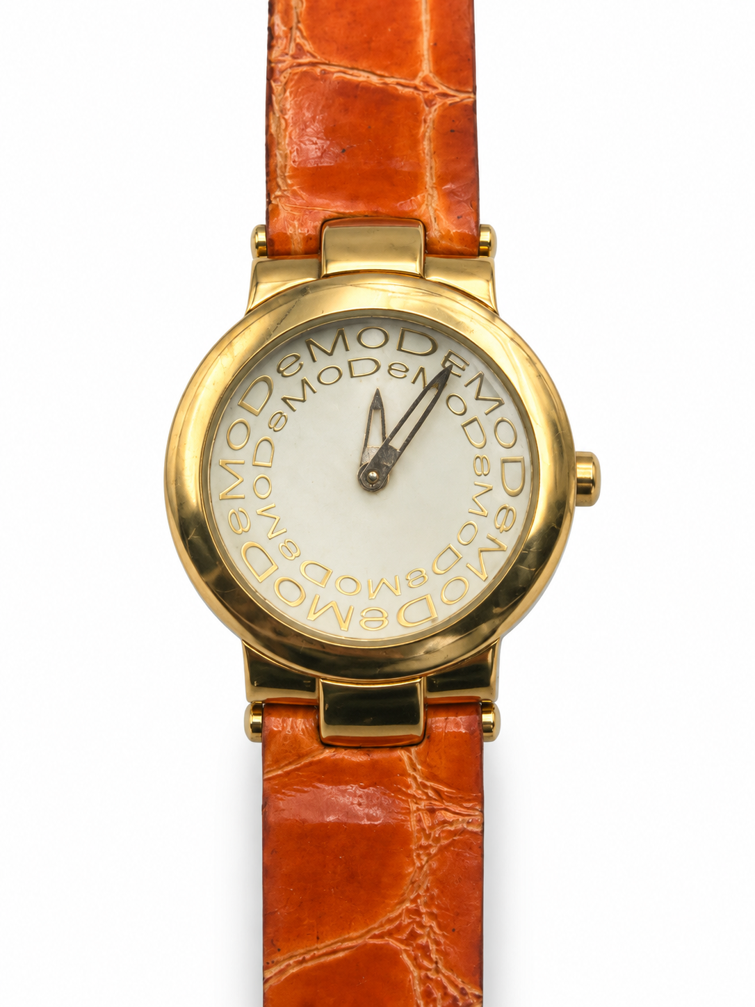 Orologio Chronostar MoDe dorato con quadrante chiaro e cinturino arancione