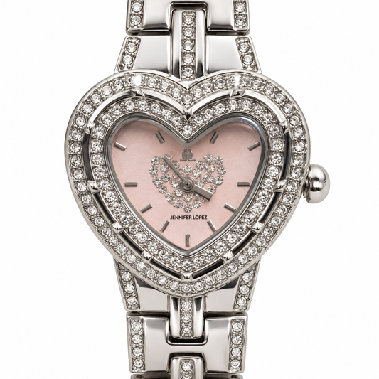 Orologio donna Jennifer Lopez JL2307 a cuore con quadrante rosa e dettagli luminosi
