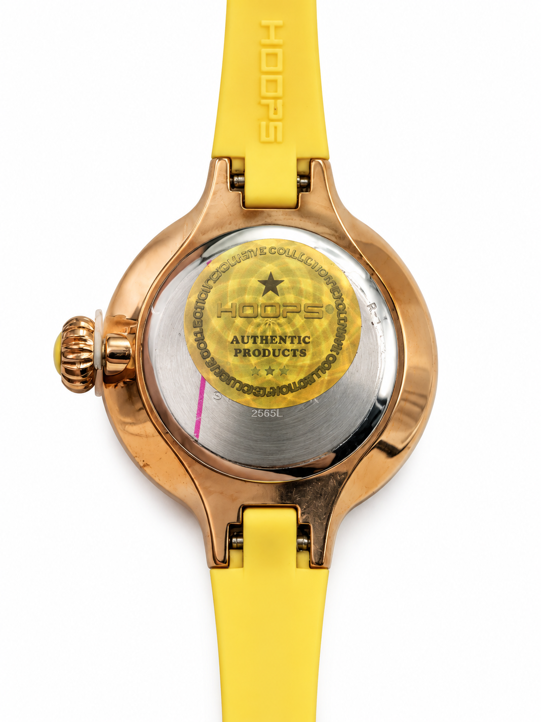 Orologio Hoops giallo con cassa dorata – Un raggio di sole al polso