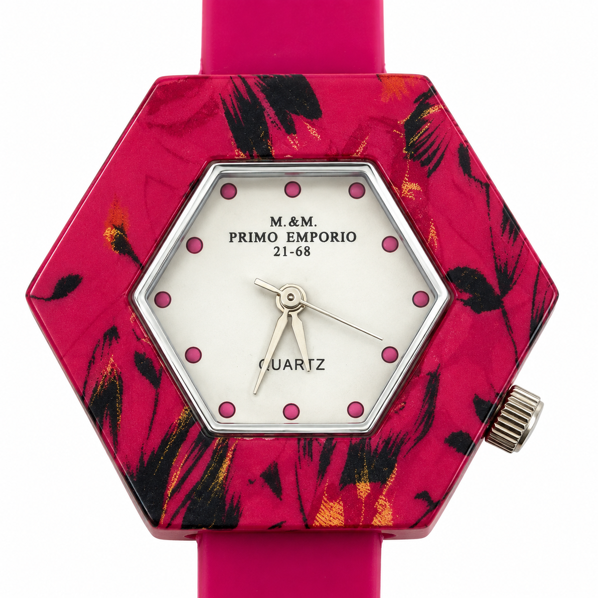 M&M Primo Emporio 2-68 Hexagon Floral – Orologio donna floreale in 9 colori