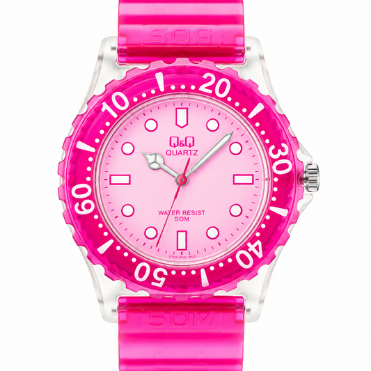 Orologio Q&Q Quartz Sport Rosa – Water Resist 50M
