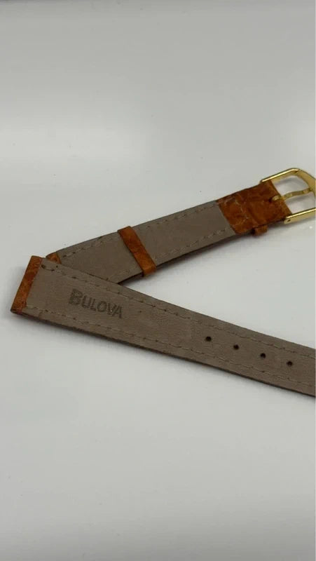 Cinturino Bulova in Pelle Cognac con Fibbia Gold