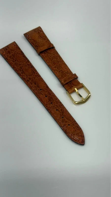 Cinturino Bulova in Pelle Cognac con Fibbia Gold