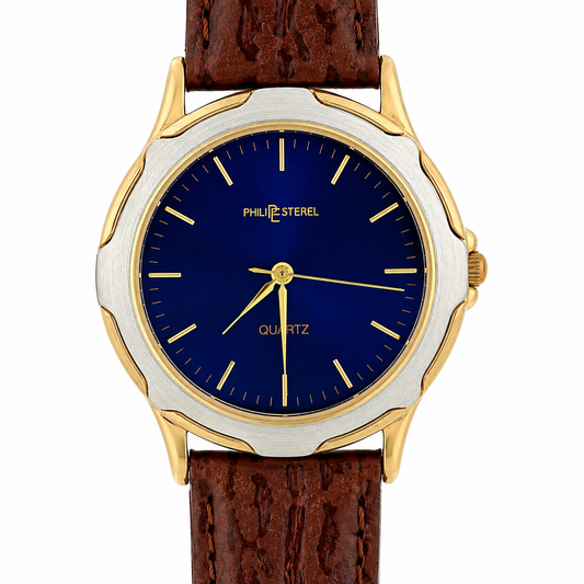 Philip Esterel – Orologio Uomo Bicolore Blue Dial Ottagonale Quartz