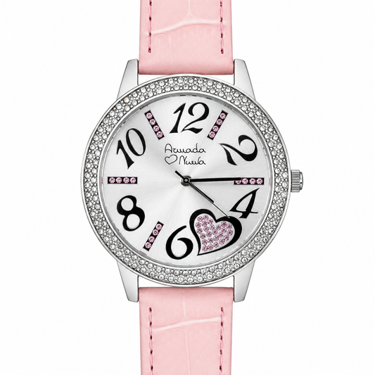Orologio Armada Nueva Love - Lunetta con Cristalli e Cuore Rosa sul Quadrante Madreperla