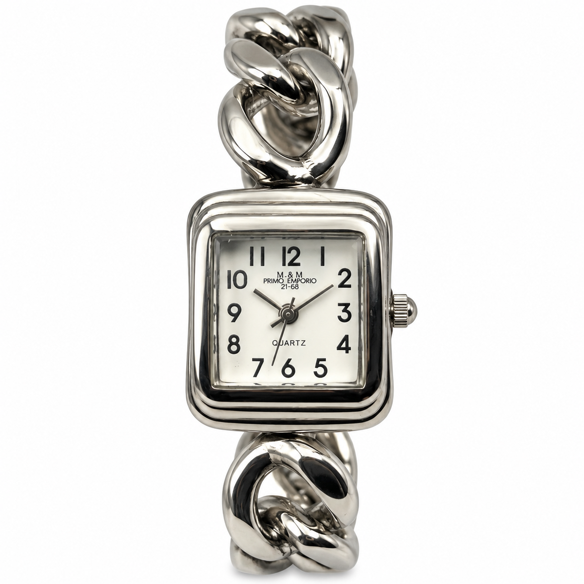 Orologio donna M&M Primo Emporio con bracciale rigido a catena e quadrante bianco, nero o blu