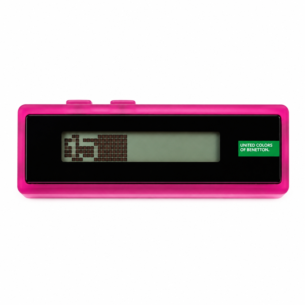 Sveglia United Colors of Benetton Digital Pixel - Display LCD e Cornice Fucsia