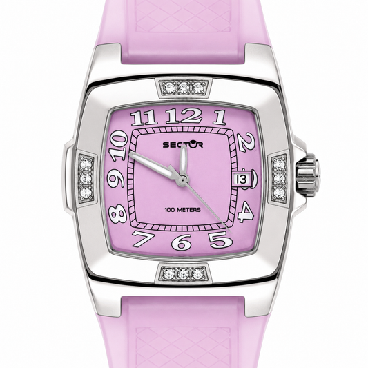 Sector – Orologio Donna Sport Chic Rosa Cristalli 100M