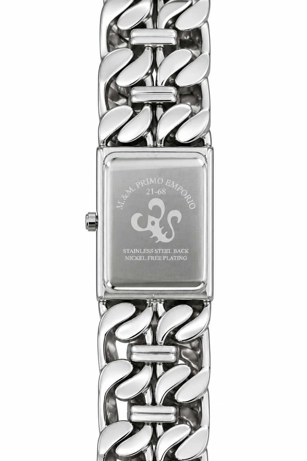 M.&M. Primo Emporio 21-68 – Orologio Donna Bracciale Groumette Acciaio Quadrante Rosa Madreperlato