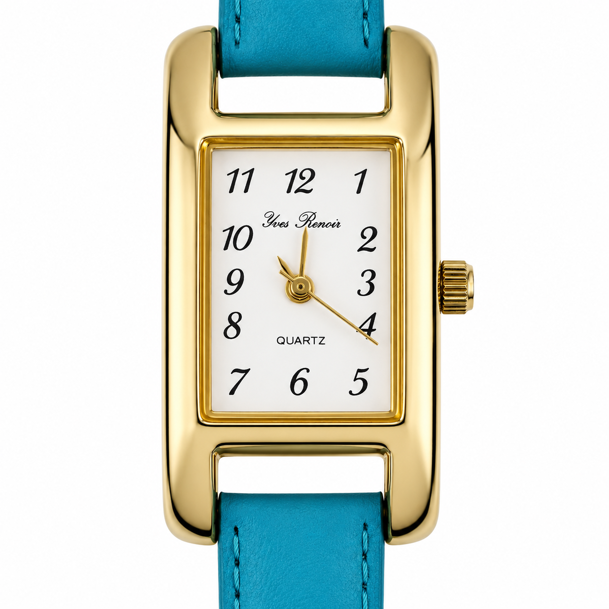 Yves Renoir – Orologio Quartz Cassa Dorata Cinturino Turchese