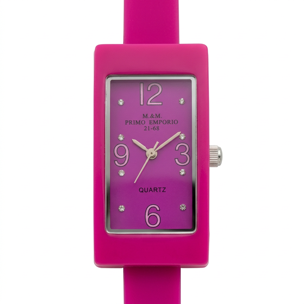 Orologio donna M&M Primo Emporio 21-68 rettangolare con punti luce in 13 colori