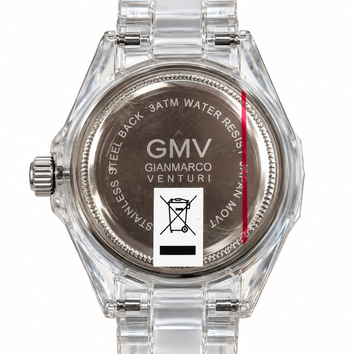 Orologio Gianmarco Venturi arancione con bracciale trasparente