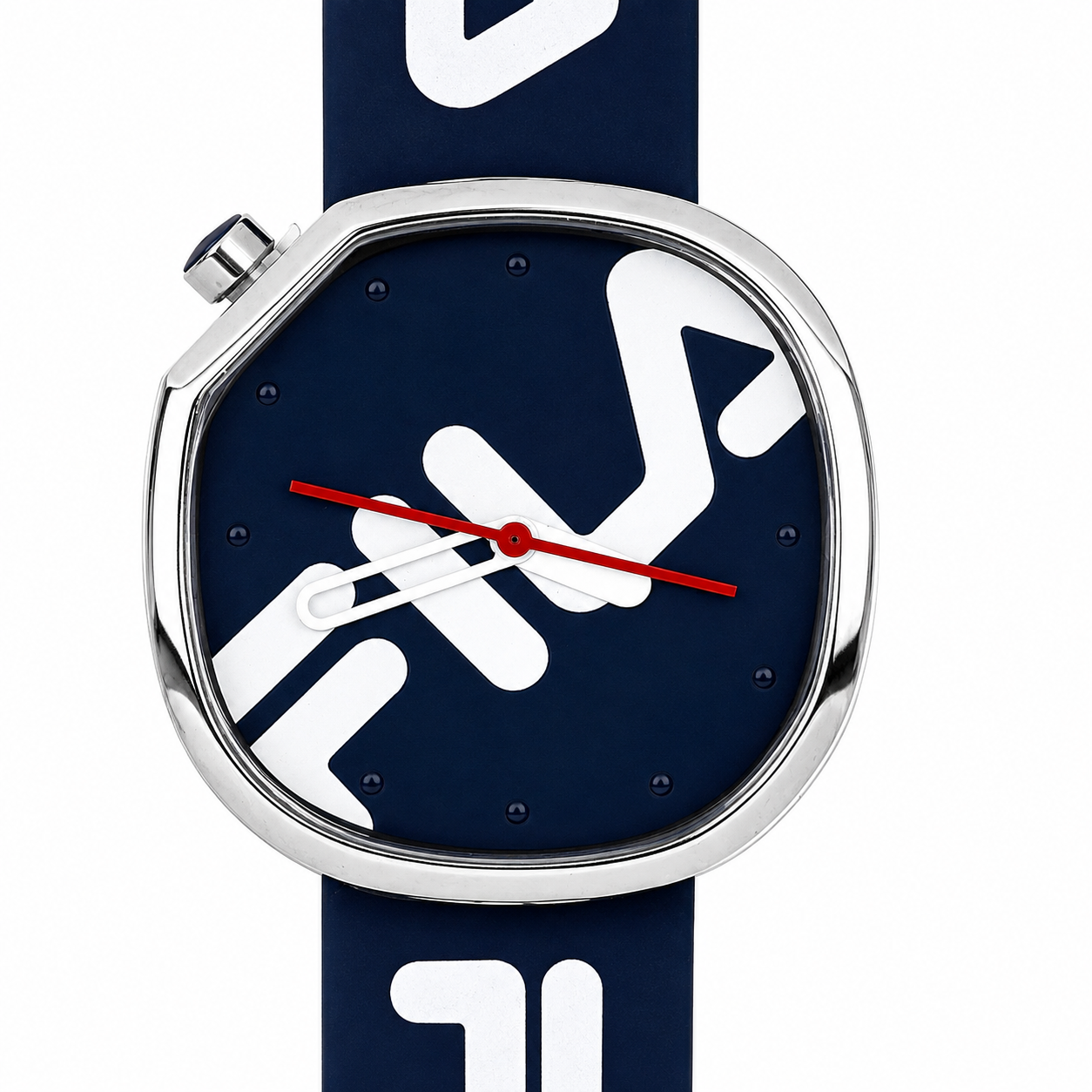 FILA Orologio Unisex – Maxi Logo F Quadrante Blu Navy Cassa Squadrata