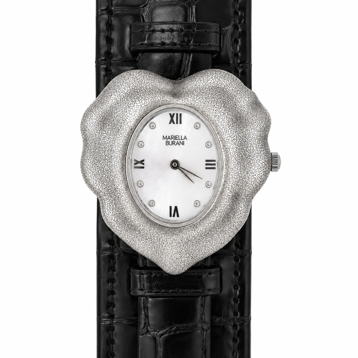Mariella Burani – Orologio Donna Cuore Silver Madreperla Cristalli