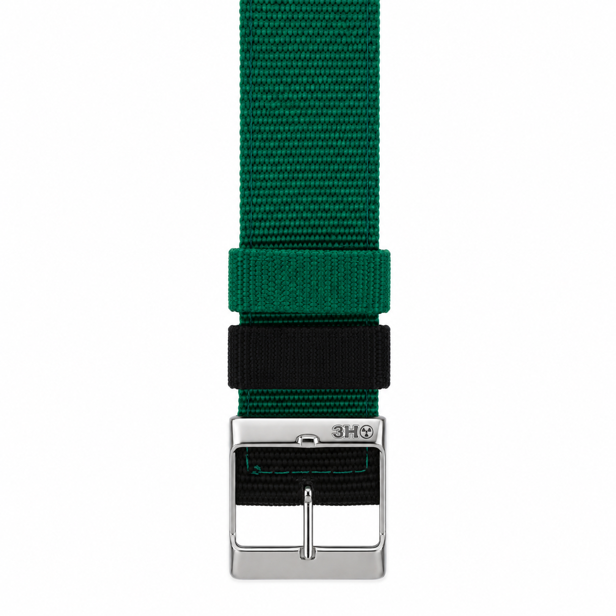 Cinturino Orologio NATO in Tessuto Verde Bosco – Fibbia Acciaio 3H
