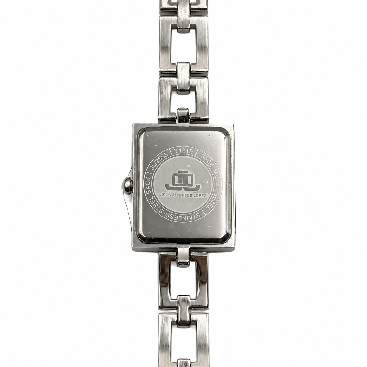 Orologio donna JLO by Jennifer Lopez rettangolare color argento con strass