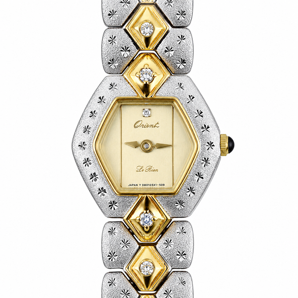 Orient Le Bien D80105X1-509 — Orologio Donna Bicolore con Cristalli Japan