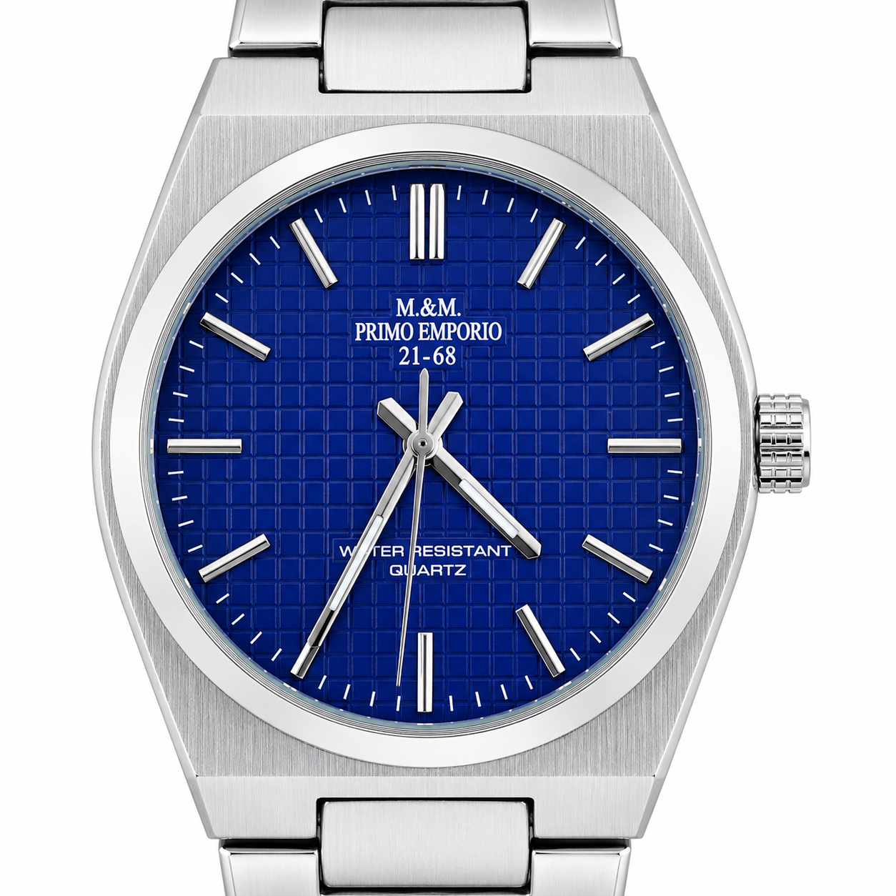 M.&M. Primo Emporio 21-68 – Dress Watch Quarzo Quadrante Blu Bracciale Acciaio